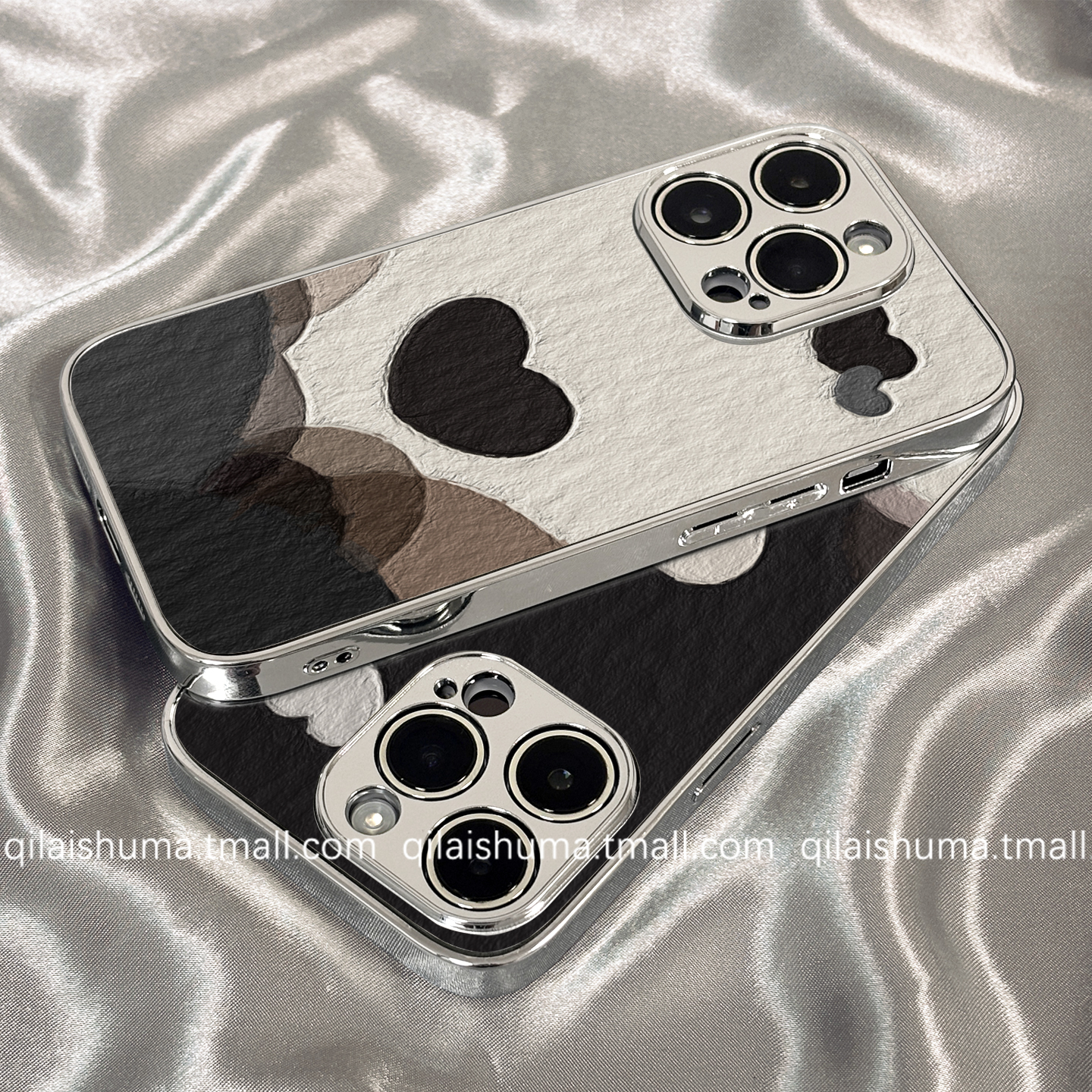 适用于一加系列手机壳爱心镜面