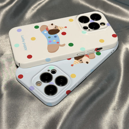 柒莱菲林壳适用于opporeno15/14/12/11pro+手机壳13新款10韩风9彩色波点小狗findx8x7软6硅胶5硬3女a97防摔套