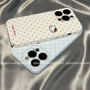 10新款 柒莱菲林壳适用于opporeno15 13pro手机壳12 9女findx8x7简约红色波点凯蒂猫a5硬a6真我软neo7套