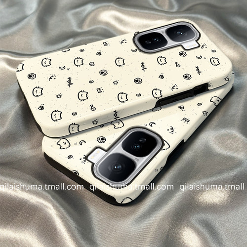 适用于iqoo系列手机壳猫咪菲林