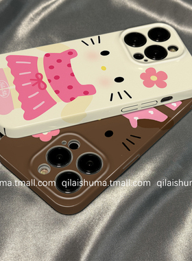 柒莱菲林壳适用于opporeno15/14/13pro手机壳12/11/10新款9少女心findx8x7卡通黑皮凯蒂猫a5硬a6真我软neo7套