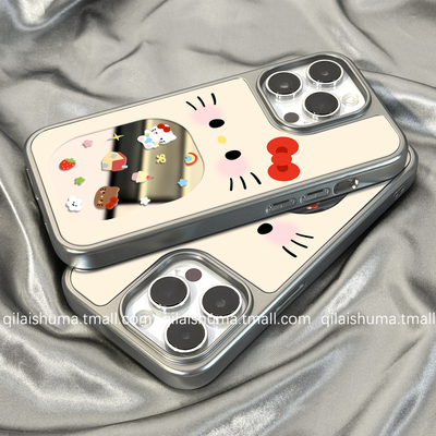 适用于苹果系列手机壳kt猫镜面