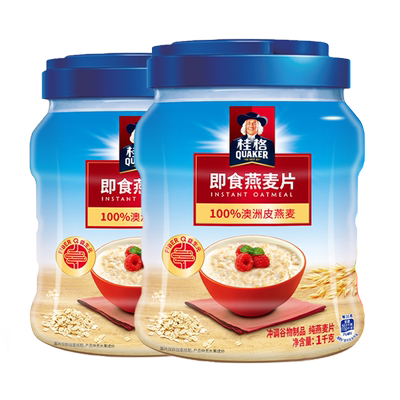 桂格即食燕麦片1000g罐装经典