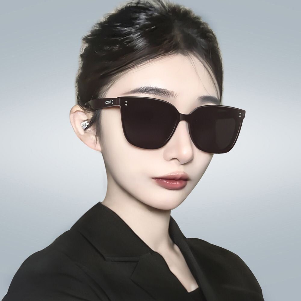 新款gm茶色墨镜女 男女同款防紫外线太阳镜时尚偏光镜高级感ins