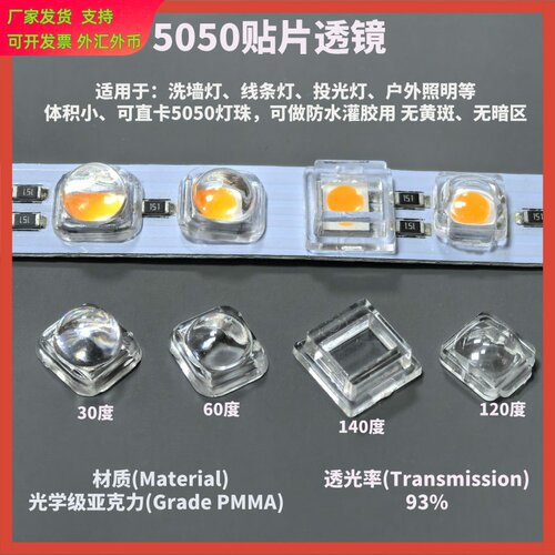 5050透镜贴片LED聚光灯珠