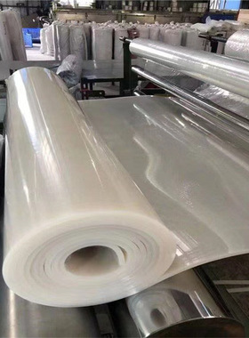 工业硅胶板橡胶板 耐高温透明白色卷材抗撕减震防滑硅胶垫