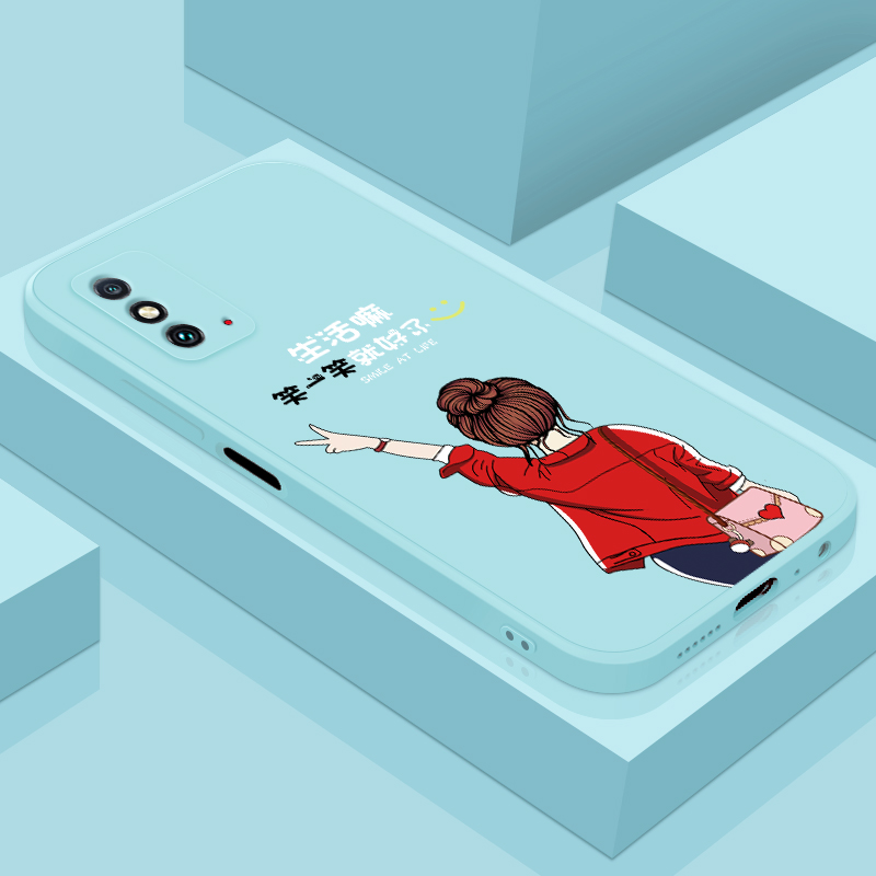 适用于华为荣耀X10Max手机壳honorx10max全包液态硅胶保护套外壳软壳文字款防摔个性潮流创意女款可爱超薄