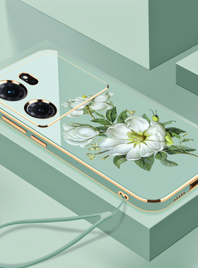 电镀茉莉花OPPOK10手机壳全包镜头oppo硅胶防摔K10PRO个性简约oppok10pro时尚创意k10软壳Pro女款保护套外壳
