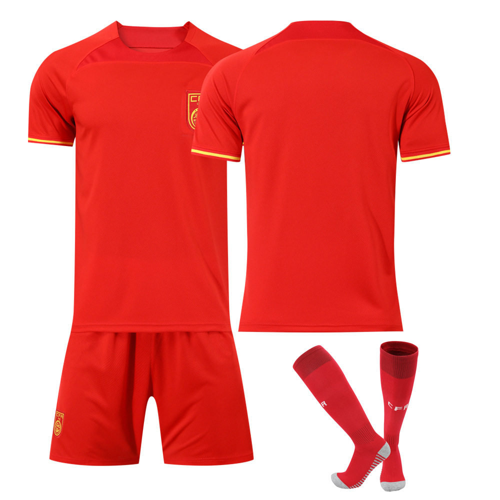 新款中国国家队亲子足球服儿童学生球衣武磊郑智黑龙纹龙舟服定制