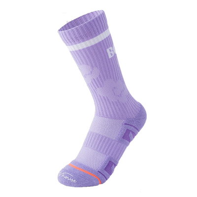 现士专业跑步运动袜女毛巾底减震