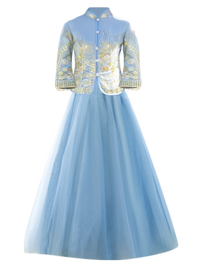 中式伴娘服女秋季旗袍姐妹服