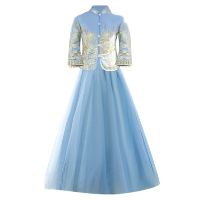 中式伴娘服女秋季旗袍姐妹服