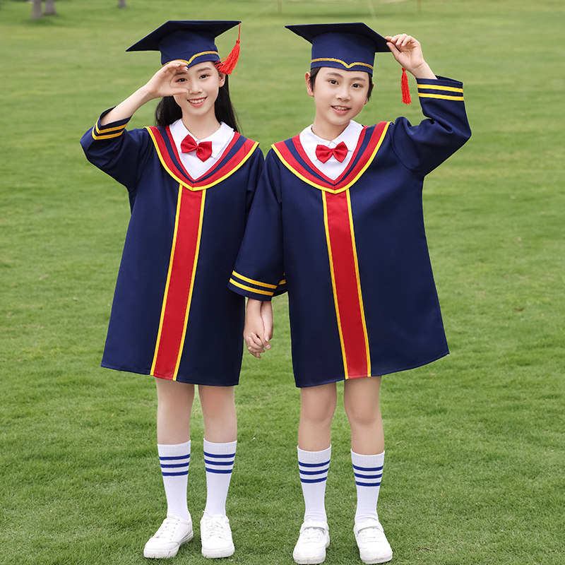 儿童博士服幼儿园毕业拍照礼服套装小学生演出儿童学士服