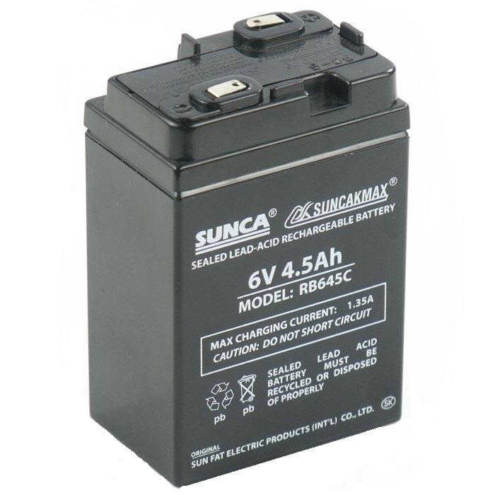 厂家直销SUNCA新佳RB645C铅酸蓄电池6V4.5Ah电瓶适用于应急灯风扇