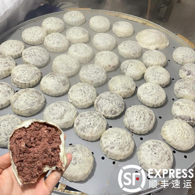 *红豆包薄皮红豆馒头纸皮红豆馒头手工馒头枣泥馒头豆沙包手工面