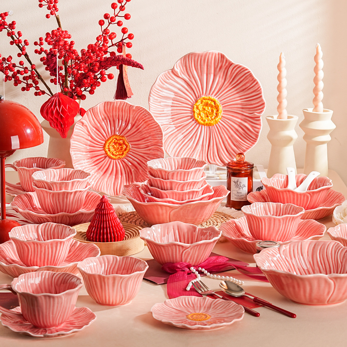 碗碟套装家用2025新款陶瓷筷浮雕中式复古釉下彩乔迁新婚礼物餐具,餐饮具,碗,淘宝优惠券,粉丝福利购,淘宝优惠卷