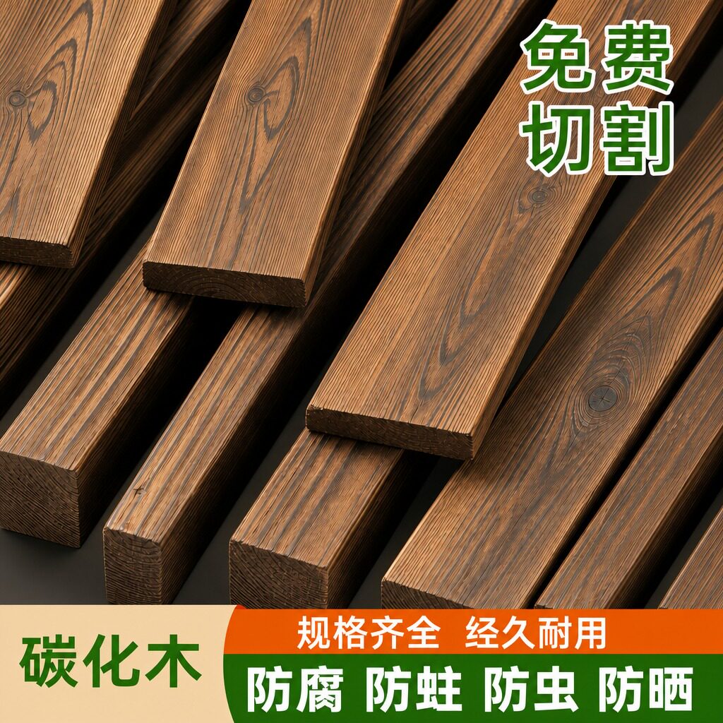 碳化木户外防腐防蛀木材图片
