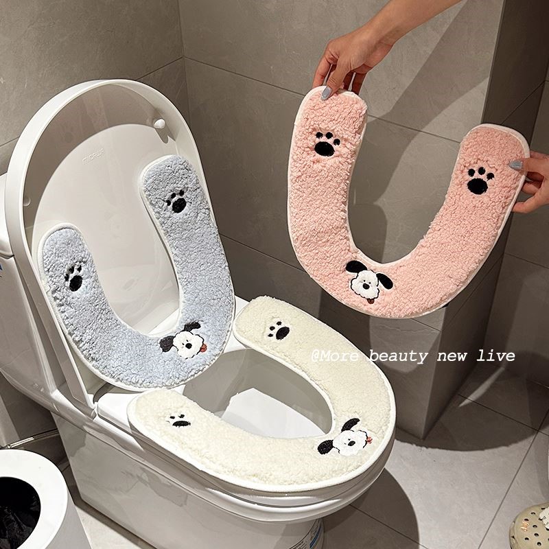 毛绒马桶坐垫四季通用家用女卡通2025新款秋冬加厚冬季保暖马桶圈