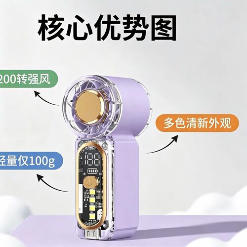 mini小风扇女学生迷你手持so超长续航小巧随身带户外军训降温神器