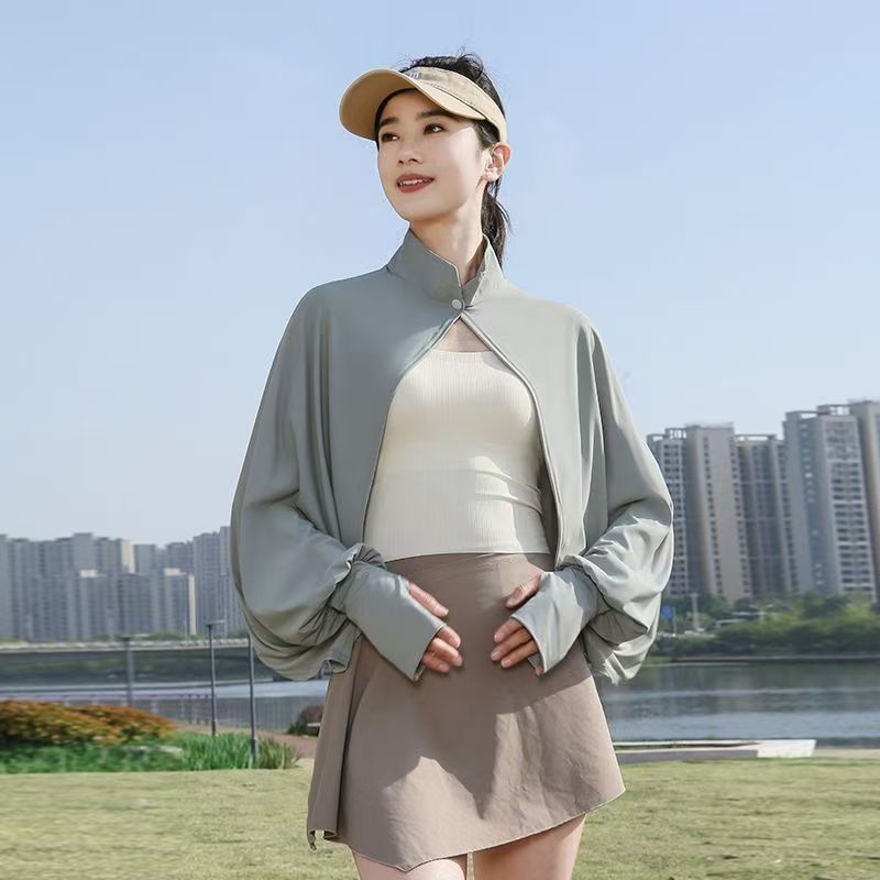 冰丝立领防晒衣女夏季户外骑车