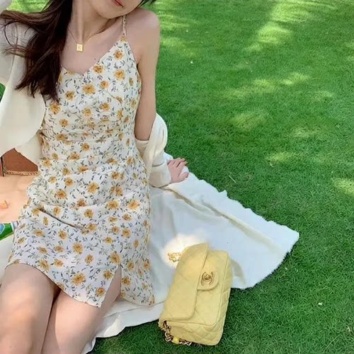 短裙子温柔风夏季新款复古小个子