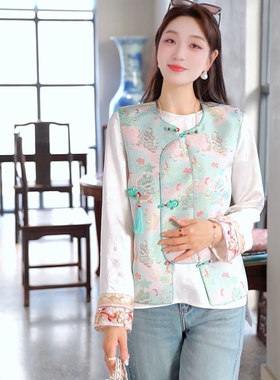 早春款新中式时尚百搭气质女马甲7201