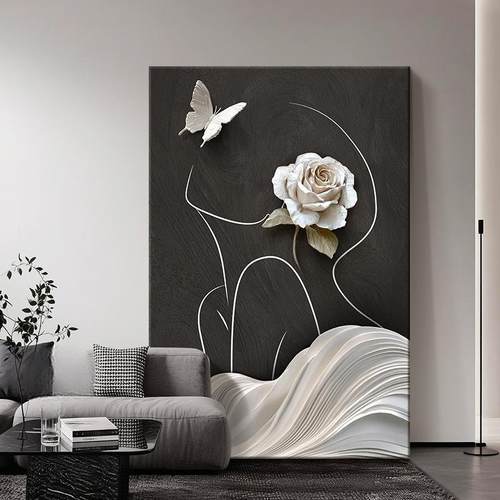 高级感抽象人物客厅装饰落地画