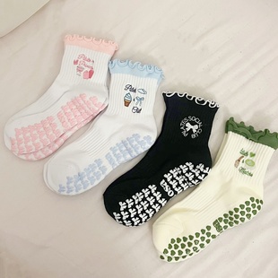 秋冬pilates棉袜防滑瑜伽毛巾底袜男女中筒瑜伽袜室内舞蹈地板袜