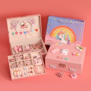 hellokitty发夹礼盒首饰收纳盒公主发卡凯蒂猫饰品套装送女友礼物