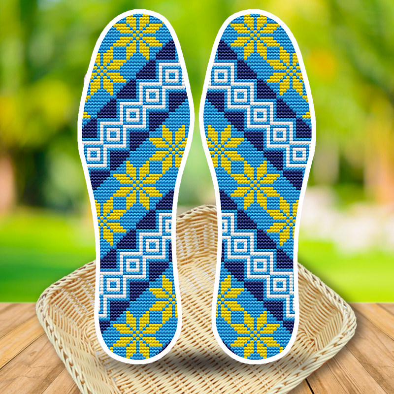 2023年新款十字绣鞋垫老式棉布手工半成品自己绣花图案简单花样.