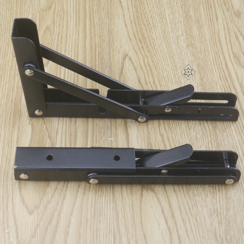 可折叠三角支架 支撑弹簧层板托 墙壁挂折叠活动置物90度伸缩支架