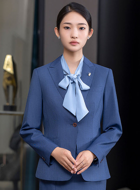 新款宝马4S店领创西装女士工装修身女西服西裤西裙马甲工作服套装