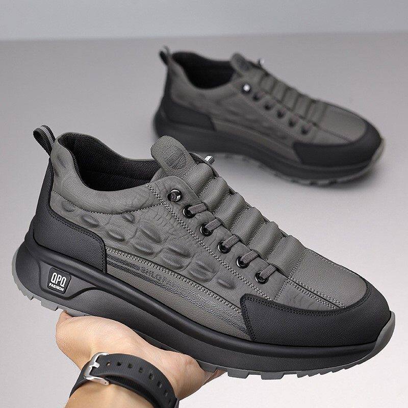 帕拉鞋男款2025新款头层牛皮鞋男士一脚蹬休闲鞋真皮透气运动a31