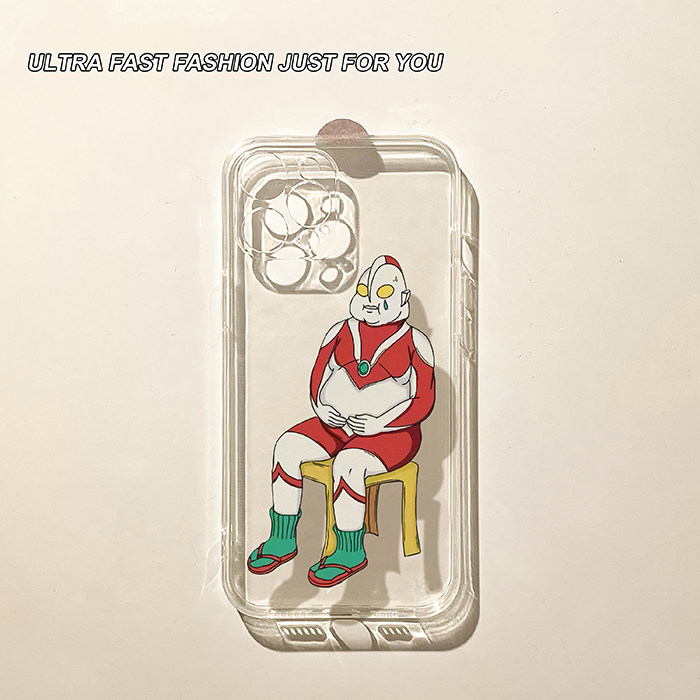 啤酒肚奥特曼适用苹果13promax手机壳iphone12/11创意xr女xs搞怪x
