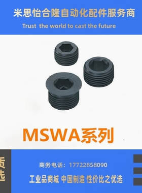 内六角通孔螺塞 喉塞MSWA8/10/12/14/16/18/20/22/24/25/26/27/28