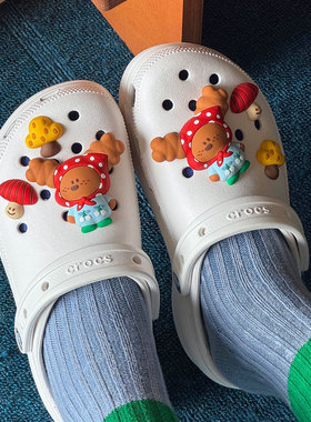 BLUUF TAG可爱小狗洞洞鞋立体pvc软胶鞋扣鞋花装饰扣鞋配饰鞋子