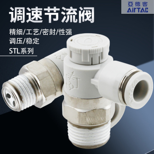 亚德客PTL4 04调速节流阀不锈钢 AirTac M5M