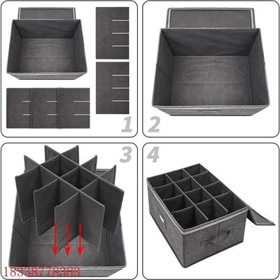 亚马逊葡萄酒玻璃杯收纳盒可折叠高脚酒杯储存盒家居用品收纳箱子