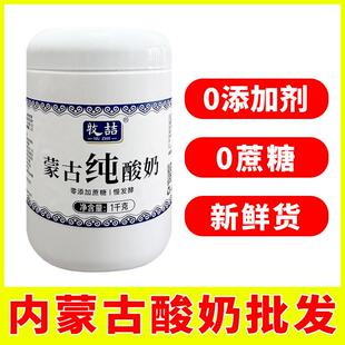 糖尿饼病人专用无糖精零食品内蒙古发酵纯酸奶原味大桶装浓稠代餐