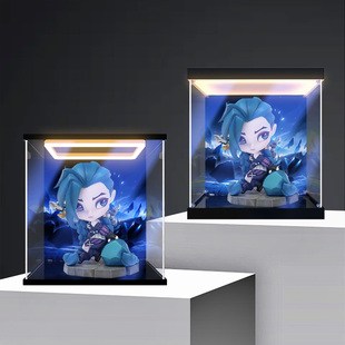 适用英雄联盟LOL双城之战金克丝手办周边亚克力灯光款彩绘收纳盒