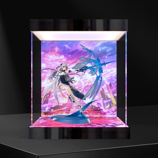 适用绷坏3布洛妮娅次生银翼手办高透明亚克力灯箱款收纳盒防尘罩