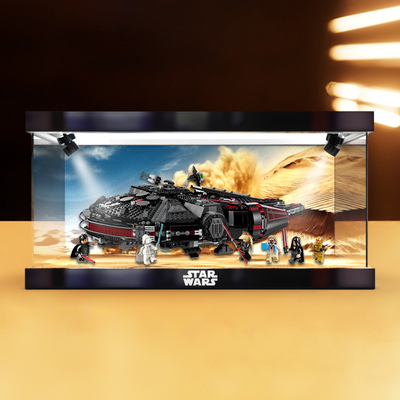 适用乐高星球大战系列75389黑暗千年隼展示盒透亚克力防尘收纳盒