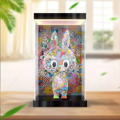 贝格宝适用泡泡玛特LABUBU十周年400%潮玩大娃手办摆件防尘收纳盒