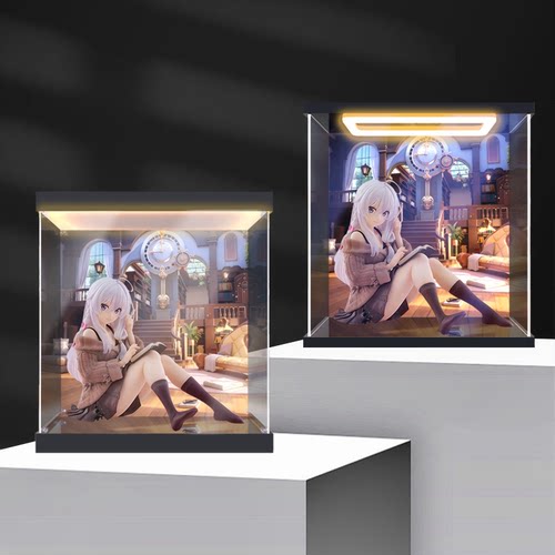 适用魔女之旅 Desktop Cute人偶 伊蕾娜便装造型手办亚克力收纳盒