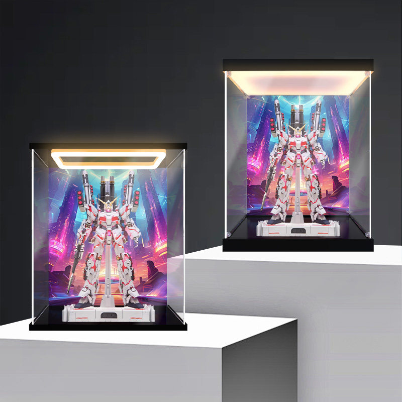 贝格宝适用pg高达模型独角兽展示盒报丧女妖菲尼克斯手办收纳盒图片
