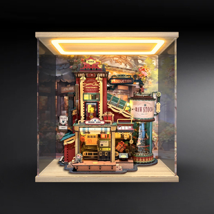 适用若客礼物工厂手工diy拼装摆件亚克力展示柜 收纳盒手办防尘罩