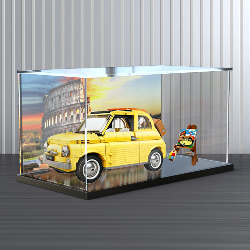 亚克力展示盒适用lego乐高10271积木玩具汽车系列模型拼装收纳盒