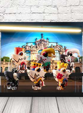 WASATOY变色龙盲盒7代扑克系列潮玩手办场景展示盒玩具摆件收纳盒