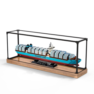 合金框展示盒乐高10241 马士基货运船积木收纳盒模型亚克力防尘罩