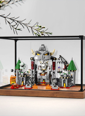 适用乐高71423亚克力展示盒枯骨酷霸王城堡大战扩展关卡收纳盒